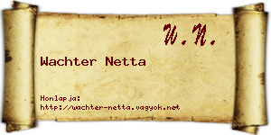 Wachter Netta névjegykártya